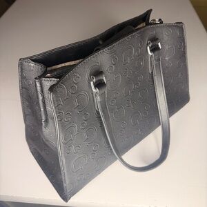 Guess Black Embossed Tote Bag